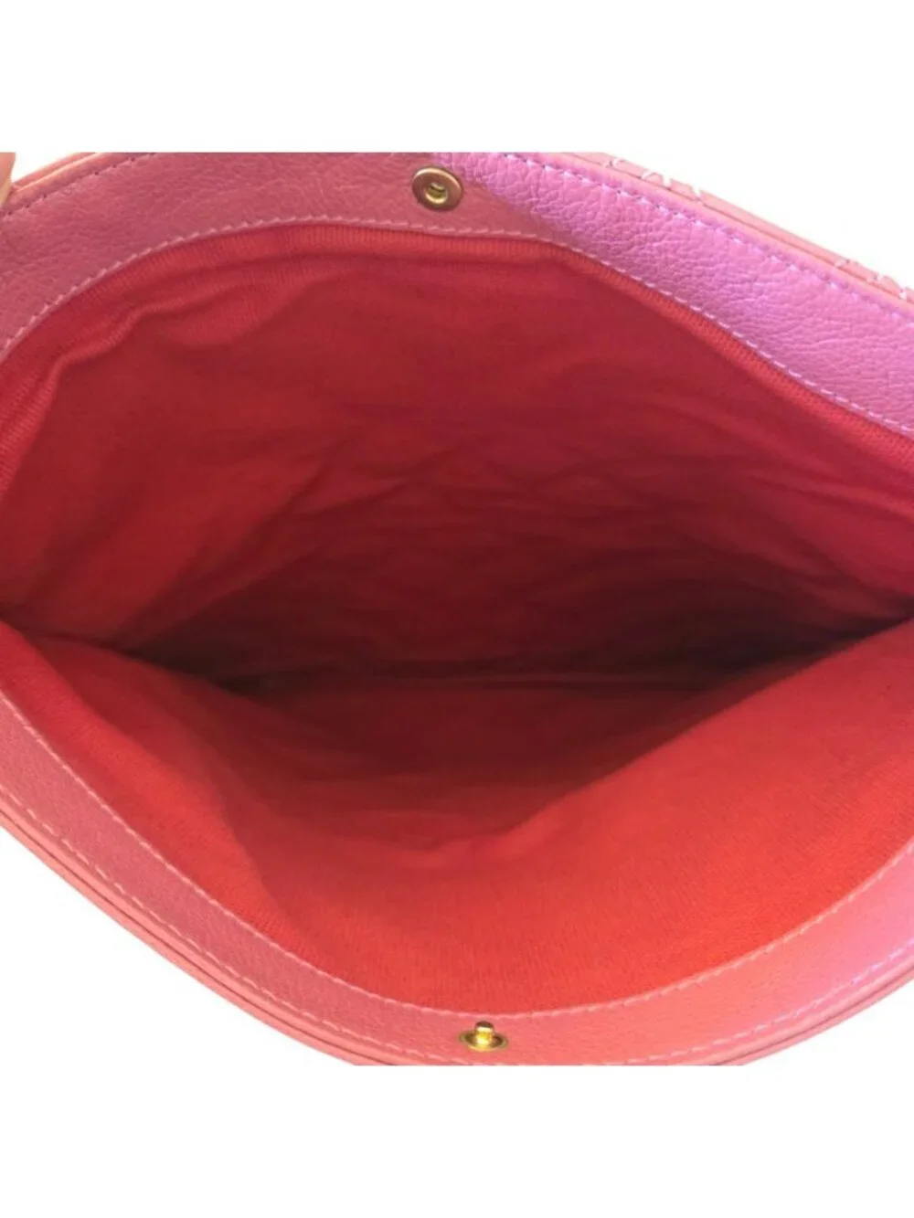 Marc Jacobs Eugenie Pink Quilted Leather Foldover Envelope Clutch Bag